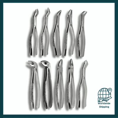 10 Pcs Dental Extracting Forceps