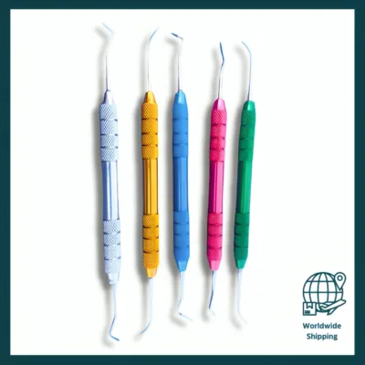 7pcs set of High Grade Gracey Curette Scaler Multicolor