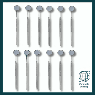 12 pcs Dental Mouth Mirror  – Stainless Steel