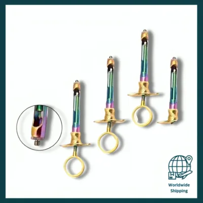 Aspirating Dental Cartridge syringe Rainbow Golden set of 4