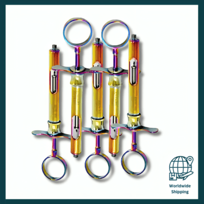 Aspirating Dental Cartridge syringe set of 5 Rainbow