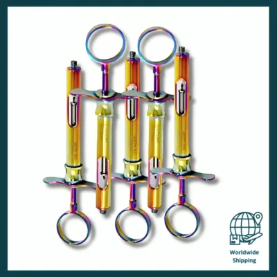 Aspirating Dental Cartridge syringe set of 5 Rainbow